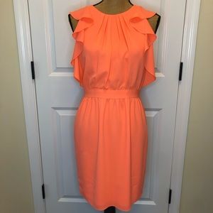 Shoshanna Peach Ruffle Dress size 4